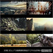 12组青黄纹理样式的LUTS视频颜色预设（例如AEPr